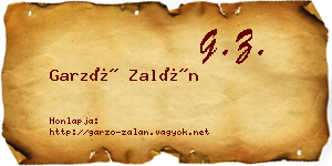 Garzó Zalán névjegykártya