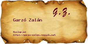 Garzó Zalán névjegykártya